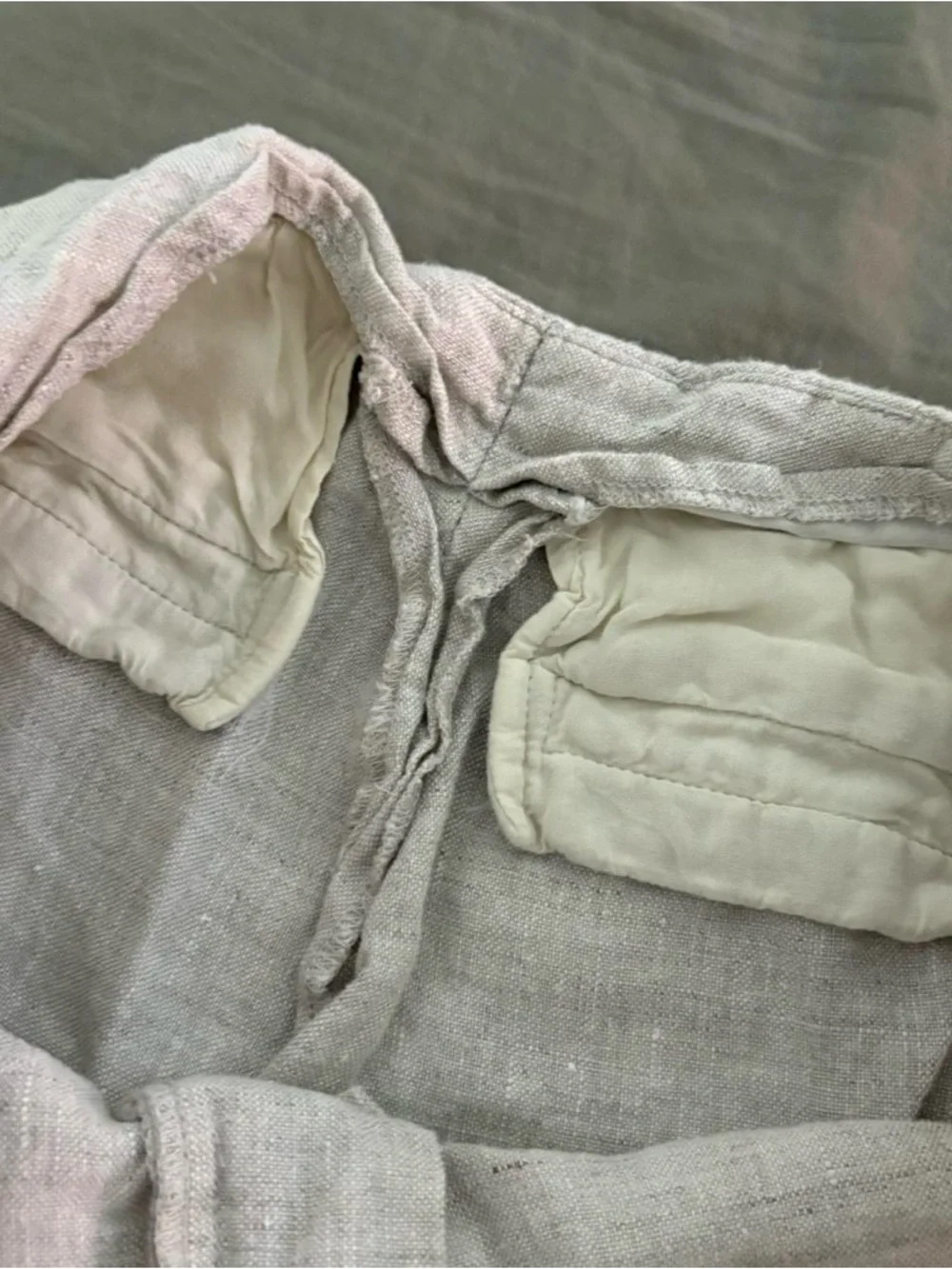 reformation low rise linen pants
